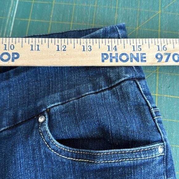 Golden Girls Womens Stretch Denim Pullon Jeans sz 10 Embroidered Bootcut Comfort - Picture 5 of 7
